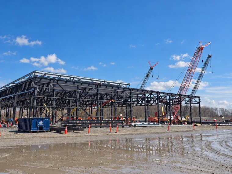 Data Center Steel Erection — 700 MW Data Center Campus