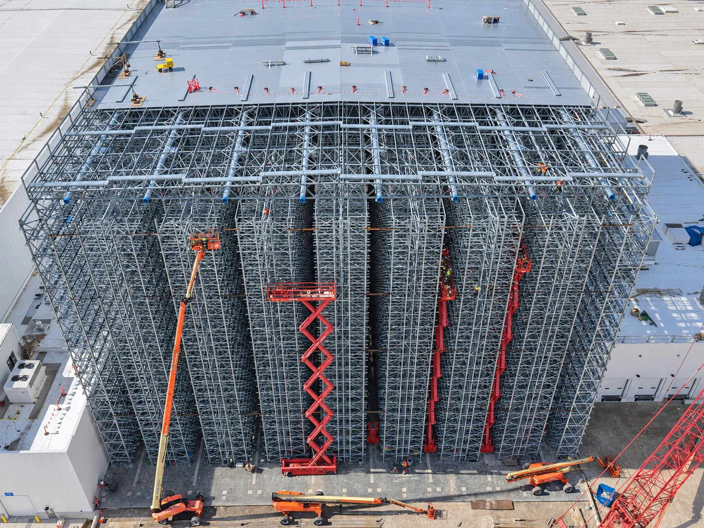 160-Foot viastore Crane Installation — viastore Rack-Supported Building