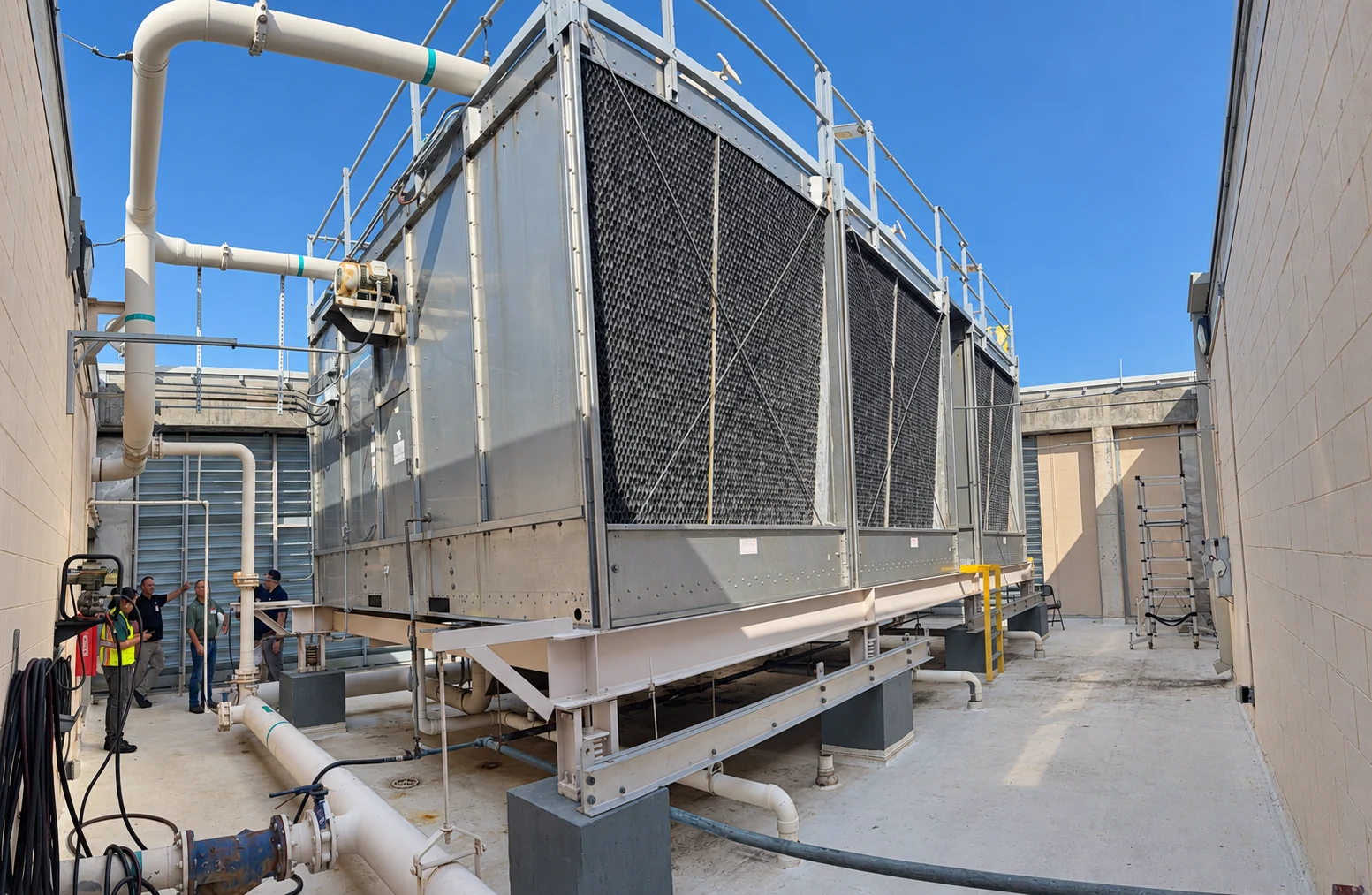 Dry Coolers for a Chiller Project — Five-Building Chiller Project
